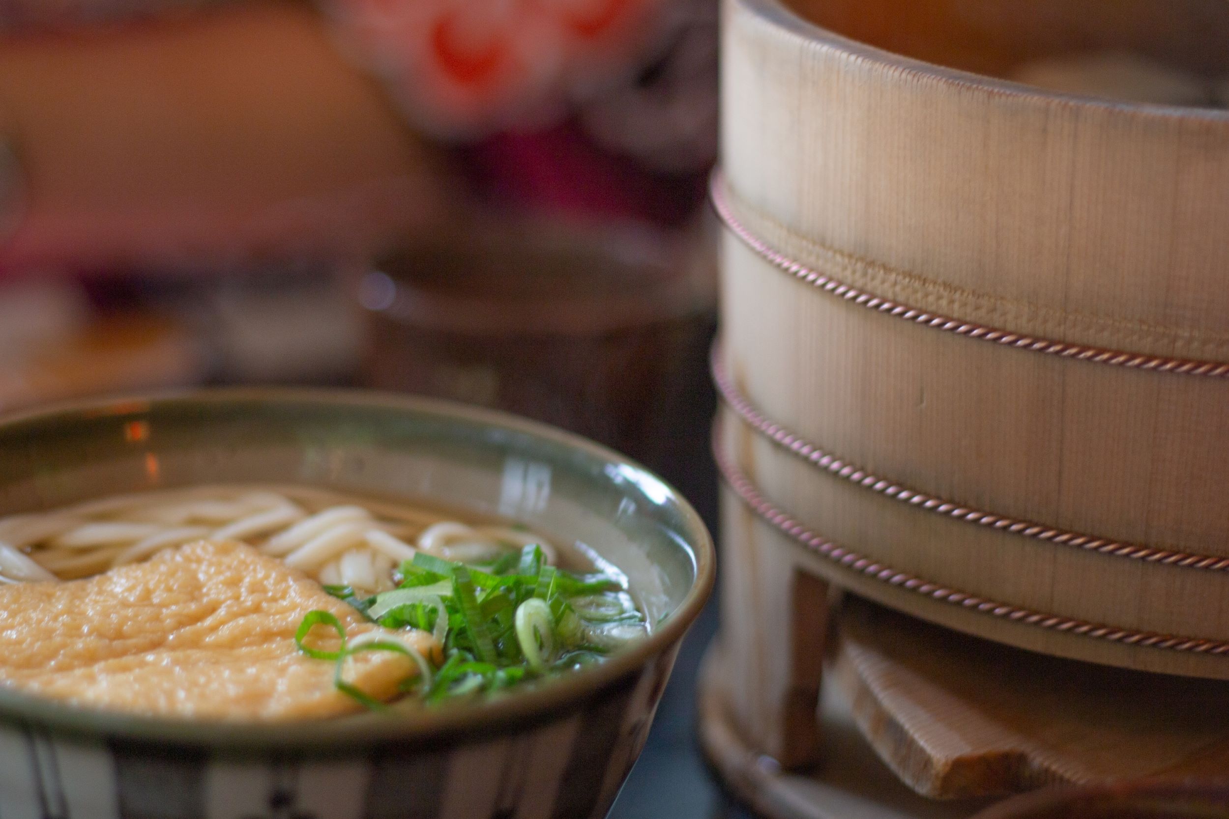 Evening Food Tour Of Kyoto’s Pontocho & Gion Shirakawa - Close Up Of Katsune Udon Noodles Bowl, Kyoto, Japan