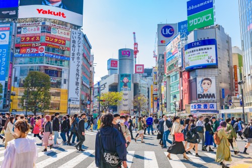 5 Day Tokyo & Mount Fuji Private Tour Package - Tokyo, Japan - Apr 8, 2022: View Of Shibuya Crossing, One Of The Busiest Crosswalks In The World.